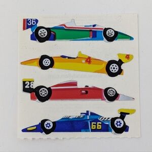 Sandylion Sticker Sheet Race Cars Vintage